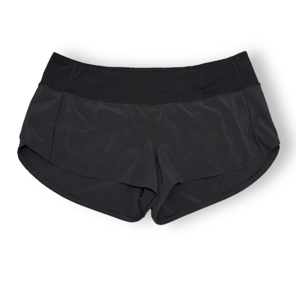 Lululemon Black Speed Up Shorts 2.5” Size 8